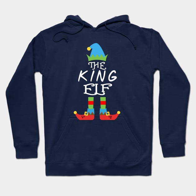 The King Elf Matching Family Group Christmas Party SANTA Hoodie by CareTees